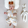 翘脚鸭婴儿衣服夏季新生儿连体衣薄款短袖夏天宝宝空调服满月纯棉刚出生 小橘子2件【夏季款丨短袖短裤】 66cm （建议15斤内） 实拍图