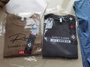 卡帝自由保罗（KADIZIYOUBAOLUO）【纯棉体恤三件装】新品长袖t恤男秋衣男青年圆领大码男装上衣 小鹿角湖蓝+EXP铁灰+大R卡其 XXL建议150-165斤 实拍图