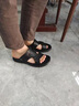 红蜻蜓 男士皮凉鞋夏季新款头层牛皮户外沙滩凉鞋男潮流百搭透气户外两穿休闲凉拖鞋男 黑色 41 实拍图