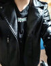 夏冰妮皮衣男韩版潮帅气外套男青年机车服皮夹克秋冬季男士加绒加厚保暖 8921黑色（春秋款） L 实拍图