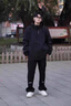 啄木鸟父亲节礼物三合一冲锋衣男春夏季新款外套男防风休闲夹克工装户外 深蓝单衣【可拆卸帽】 3XL  （建议体重155-175斤） 实拍图