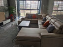 凯施诺布艺沙发 客厅沙发简约现代小户型科技布乳胶沙发实木沙发家具 大户U型六件套+茶几+电视柜 科技布-海绵+乳胶版【颜色备注】 实拍图