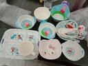 五和宝宝餐具哆啦A梦卡通婴儿分格盘辅食碗勺儿童餐具 哆啦A梦圆碟 实拍图