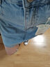 茵曼（INMAN）100%纯棉牛仔短裙2024夏季女装新款双层袋口A摆显高显腿长半身裙 牛仔蓝 M 实拍图