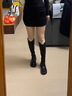 斐月伽长筒靴女经典款增高显瘦小个子骑士靴长靴厚底百搭高筒靴不过膝 黑色 37 实拍图