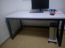 福红龙【现货秒发】电脑桌台式家用现代简约写字桌办公学习简易书桌 暖白色+黑架 长140*宽70*高73 实拍图