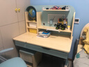 坐得正 儿童学习桌儿童桌椅套装可升降中小学生学习桌椅写字桌实木书桌 1m桌带陪读柜+鲸鱼双背椅蓝 实拍图