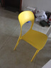 佳匠现代简约餐椅公司学校食堂椅成人靠背塑料椅家用休闲可叠放椅子 黄色 实拍图