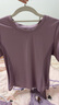 COZOK高端运动品牌瑜伽服女夏天排汗健身服宽松大码速干衣专业跑步健身房运动套装女 紫色（短袖+文胸+短裤） M 95-105斤 实拍图