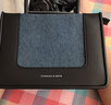 CHARLES&KEITH拼接牛仔手提包帆布托特包包女包生日礼物CK2-30701396 Denim Blue深牛仔蓝色 M 实拍图