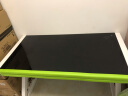 椰果 电脑桌台式现代简约钢化玻璃家用办公台写字学习桌 黑玻璃白架 1.2m标准电脑桌 实拍图