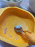 MARCUS&MARCUS儿童餐饭具兜宝宝吃饭防水硅胶围兜婴儿围嘴口水巾 （围兜+训练叉勺碗）-黄色 实拍图