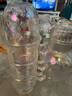 乐唯诗星空玻璃水杯联名高档创意高颜值叠叠杯大容量水杯果汁杯饮料杯 星空1壶4杯【极光彩】五件套 实拍图