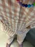 美标长袖纯棉睡衣女春秋三层棉纱简约格子外穿全棉家居服软棉棉套装冬 浅粉红【三层加厚棉纱】 2XL （175/96A） 实拍图