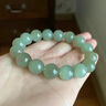 玉菲雅真和田玉手链男玉手链女复古桶珠老型珠单圈珠晴水绿玉器手串 晴水色圆珠手链 实拍图