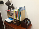 米昊（MIHAO）桌面书架置物架学生书桌上小书立架简易办公收纳架手提式书柜储物 【伸缩长度】原木色（30-60）*17*40cm 实拍图