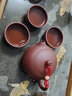 古悦堂 宜兴名家纯全手工紫砂壶 茶壶茶具刻绘底槽清西施壶 套装光素款 200ml 实拍图