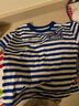 真维斯（Jeanswest）男童t恤短袖夏季新款儿童条纹海魂衫舒适夏装男孩夏天休闲上衣潮 蓝 J棒球运动 130 cm 实拍图
