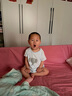 戴维贝拉（DAVE＆BELLA）夏天薄款婴儿衣服新生儿夏季短袖连体衣婴幼儿包屁衣宝宝空调服装 浅蓝色DB2235928 80cm （建议身高73-80cm） 实拍图