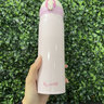 艾蒙多轻量保温杯女男304不锈钢水杯学生便携户外弹跳盖杯子大容量茶杯 粉红色 500ml 实拍图