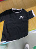 毅訫假两件短袖男生百搭夏季t恤情侣纯棉宽松半袖衣服潮牌五分半截袖 黑色 L 建议105-120斤 实拍图