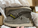 斯凯奇（Skechers）男鞋秋冬一脚蹬乐福鞋帆布鞋厚底低帮休闲商务鞋66387 卡其色/KHK 39.5 实拍图