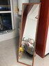 新艺鸿运（XINYIHONGYUN）北欧复古风全身镜落地穿衣镜贴墙试衣镜家用立镜玄关壁挂式大镜子 40*150胡桃色 高清防爆 破损包赔 实拍图