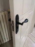 固特（GUTE）极简磁吸门锁室内卧室意式房门锁静音现代简约生态家用门把手锁具 9706白色+3片平开合页+门吸 左右通用型 实拍图
