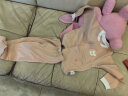 童泰春秋季婴幼儿儿童5月-4岁宝宝衣服休闲外出时尚加绒卫衣肩开套装 粉色 90cm 晒单实拍图