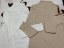 朵伶诗儿 【两件装】半高领长袖打底衫春秋洋气女内穿大薄款码百搭 白色+杏色 M 80-100斤 实拍图