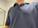 MUJI 男式 水洗 珠地网眼 POLO衫 纯棉全棉 ABE02A2S 深藏青色 L 实拍图