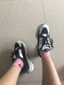 回力女鞋运动鞋女款新款夏季厚底百搭爆款老爹鞋子学生增高透气休闲鞋 白黑皮面 35 实拍图