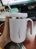 巧居巧具（qiao ju qiao ju） 便携保温咖啡杯不锈钢杯子马克杯男女情侣高颜值外带水杯 素雅白【304内胆】+吸管 实拍图