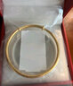 赛菲尔 黄金光面圆棍手镯女款足金999.9经典推拉可调节约14.9克 实拍图
