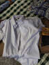 传棨 短袖衬衫男夏季薄款修身商务休闲上班商务正装职业男士衬衣 白色 39 实拍图