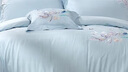 富安娜床上四件套 60S莱赛尔天丝凉感套件双人加大夏季床单被套枕套230*229cm蓝 实拍图