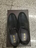 老人头皮鞋男鞋头层牛皮牛筋底商务休闲皮鞋中老年软底软面爸爸鞋 黑色加绒 41 实拍图