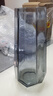 乐卡利玻璃花瓶透明插花瓶水培容器客厅餐厅桌面装饰摆件干假花仿真花器 六边形玻璃花瓶【灰色25*8cm】 实拍图