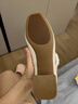 百丽（Belle）气质扣带时装玛丽珍鞋优雅舒适牛皮女士单鞋D4A1DAQ5 米白 36 (230mm) 实拍图