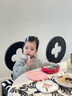奥克兔兔（Octoto）宝宝餐盘婴儿辅食碗1-3岁儿童多功能便携316L不锈钢食品级饭盒 嘟嘟粉(餐盘+叉勺+剪刀) 实拍图