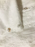 Olrain欧芮儿白色V领短袖衬衫女夏季宽松泡泡袖重工刺绣蕾丝衫衬衣女 白色 S 实拍图