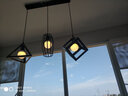 艺标工业风吊灯酒吧咖啡厅创意几何铁艺服装店过道灯阳台餐桌理发店灯 长盘三件套 赠送LED 7瓦三色光 实拍图