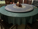 钟爱一生圆桌布防水防油圆形餐桌垫酒店防烫免洗大圆桌台面布家用欧式布艺 风铃-米黄色【2米以上需拼接】 圆120cm 建议直径0.8米内圆桌 实拍图