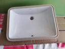 箭牌（ARROW）台下盆洗脸盆卫生间嵌入式面盆洗手盆洗漱盆陶瓷椭圆方形 大号方形（含龙头下水套） 实拍图