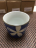 川岛屋 日式和风釉下彩手绘陶瓷茶杯直身杯咖啡杯早餐杯子B-56 蓝底大花 实拍图