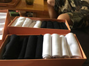 纽菲奥纳 袜子男中筒商务袜男士透气网眼棉袜正装袜子纯色黑色西装中筒袜 (男士中筒) 4黑4白  1393B 均码 实拍图