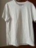 布先生春夏季短袖T恤男士纯棉小白T纯色内搭打底衫 白色 S/165  实拍图
