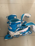 小状元轮滑鞋儿童溜冰鞋女童男童初学中小学滑轮滑冰鞋旱冰鞋成人 蓝|八轮全闪（头盔护具+礼包） L 适合鞋码(38-41) 实拍图