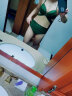 比基尼泳衣女性感大小胸钢托聚拢温泉游泳装 军绿色 L 实拍图