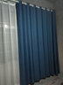 伊帘坊窗帘成品加密加厚仿亚麻棉麻纯色卧室客厅定制遮光窗帘布窗纱拼接窗帘 深蓝色 3.5米宽*2.7米高打孔式可改高度 实拍图